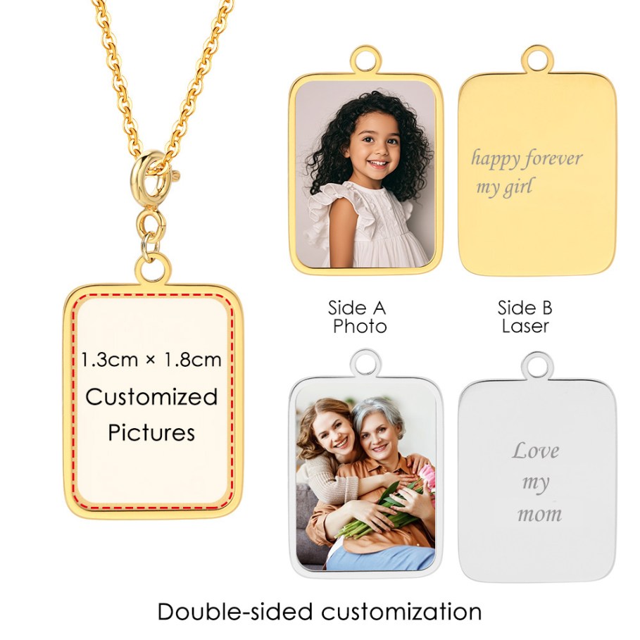 Men Accessories Photos - Customized Photo Letter Flag Pendant Necklace