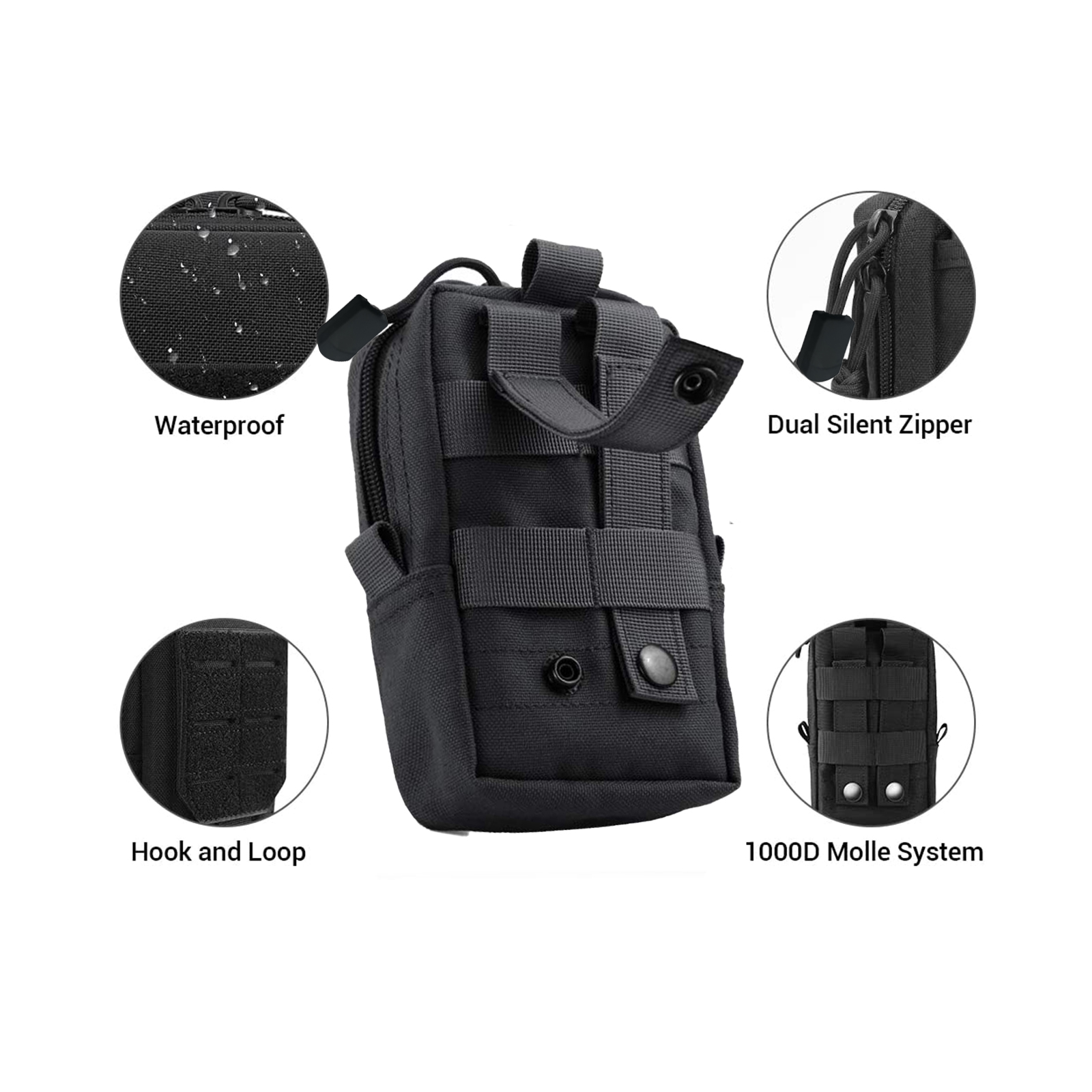Tactical Molle Pouch Waist Bag - đánh giá và giá Men Accessories Organiser