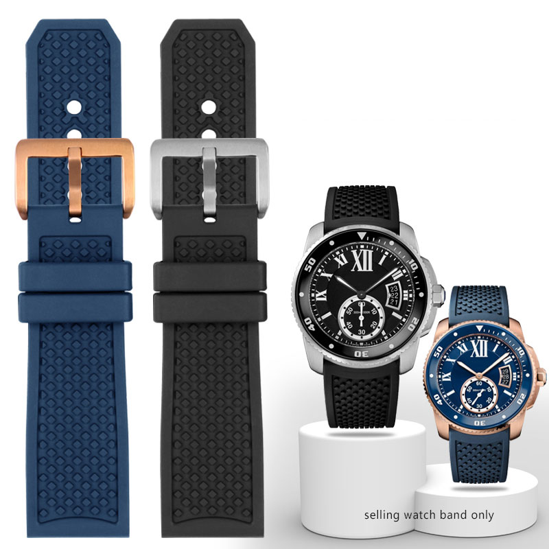 23mm 24mm Fluororubber Watchba - đánh giá và giá Men'S Accessories Cartier