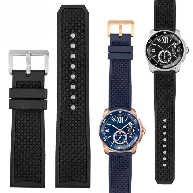 23mm 24mm Fluororubber Watchba - đánh giá và giá Men'S Accessories Cartier
