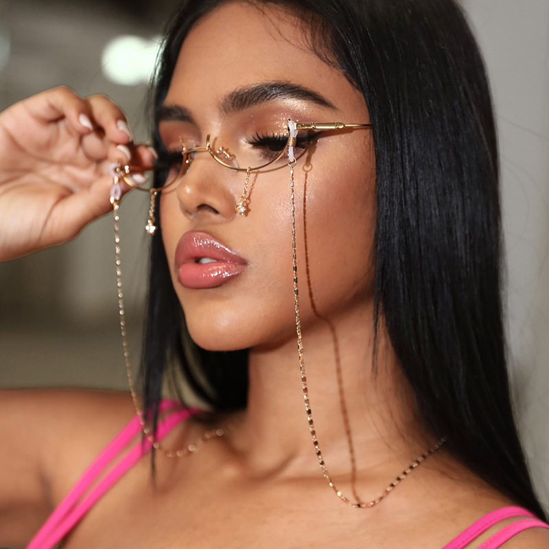 Mask Sunglasses Chains for Wom - đánh giá và giá Men Accessories Silver