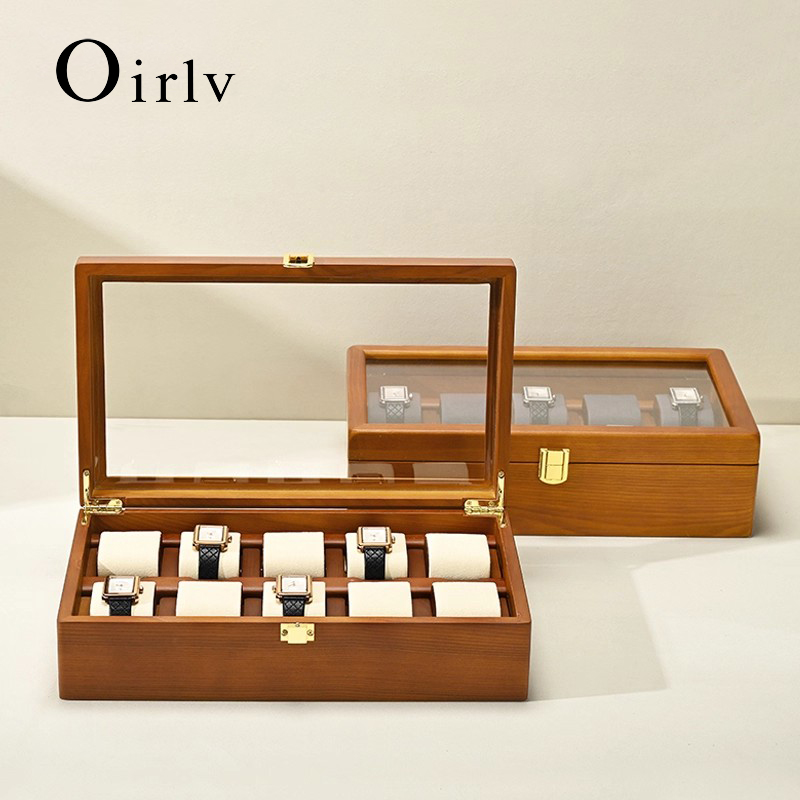 Oirlv 10 Grids Watch Box Woode - đánh giá và giá Men Accessories Organiser