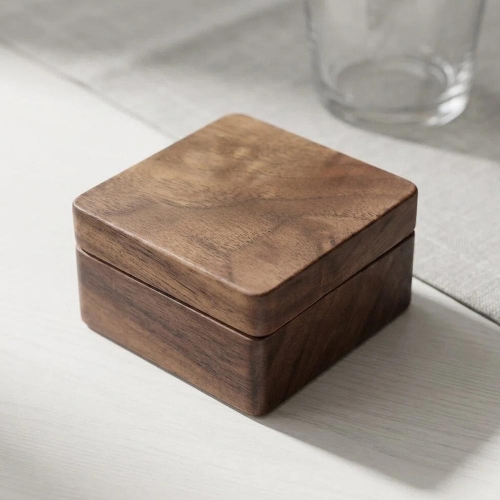 Walnut Cufflink Box Solid Wood - đánh giá và giá Men Accessories Organiser