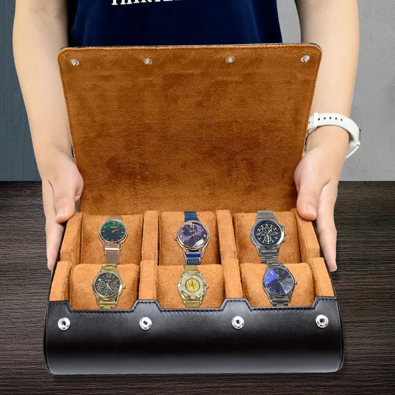 6 Slots Portable Watch Roll Tr - đánh giá và giá Men Accessories Organiser