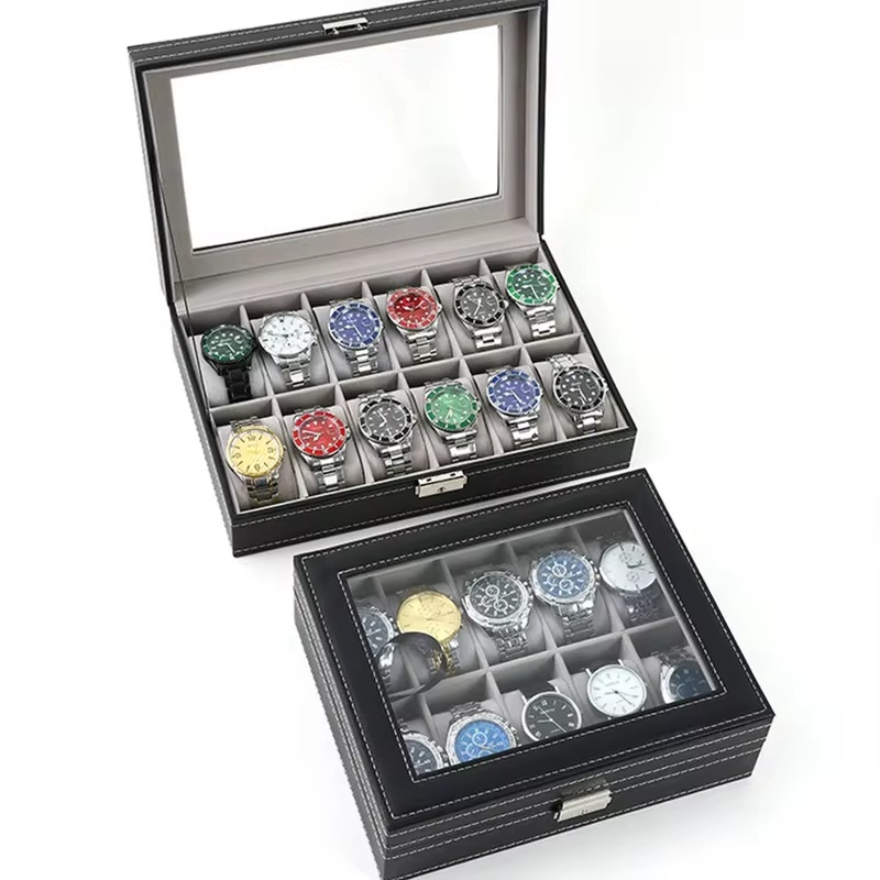 PU Leather Display Box with Gl - đánh giá và giá Men Accessories Organiser