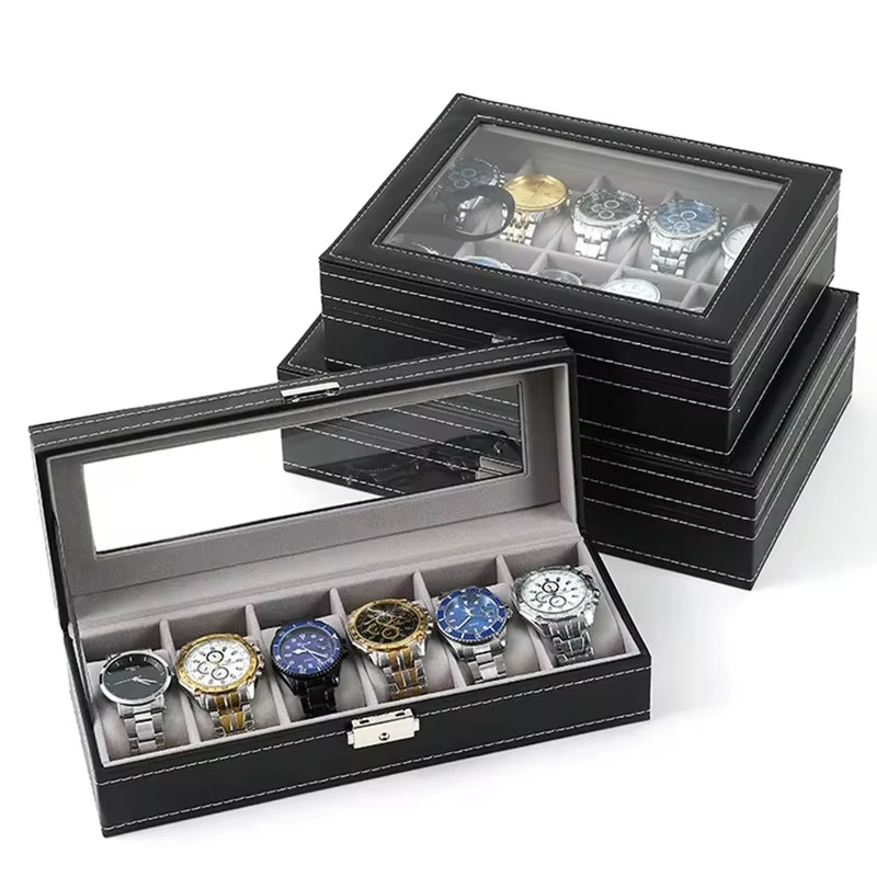 PU Leather Display Box with Gl - đánh giá và giá Men Accessories Organiser