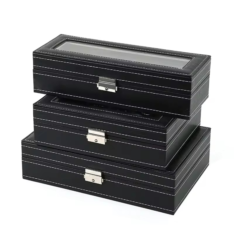 PU Leather Display Box with Gl - đánh giá và giá Men Accessories Organiser