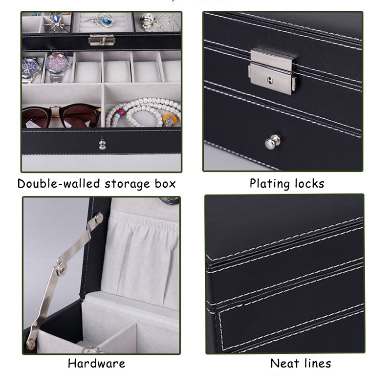 New 12 Slot Leather Lockable W - đánh giá và giá Men Accessories Organiser