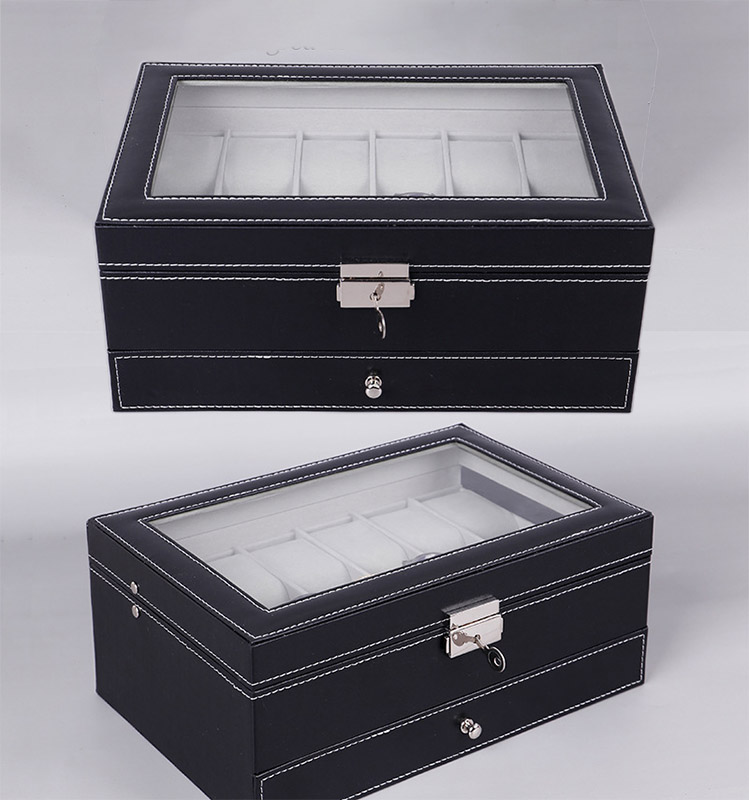 New 12 Slot Leather Lockable W - đánh giá và giá Men Accessories Organiser