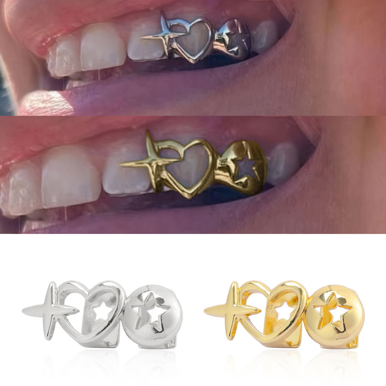 Punk Hip Hop Hollow Heart Teet - đánh giá và giá Men Accessories Silver