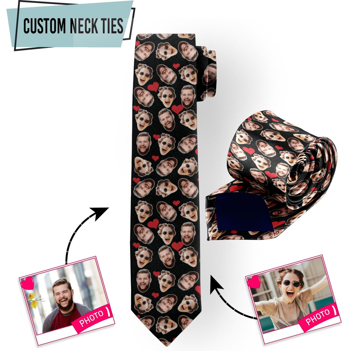 Personalize Your Photo Tie Fac - đánh giá và giá Men Accessories Photos